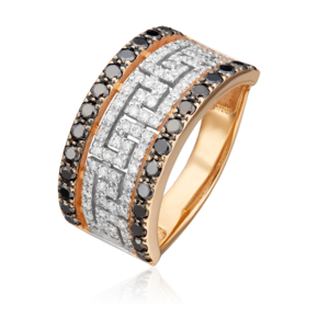 Кольцо из красного золота с бриллиантами