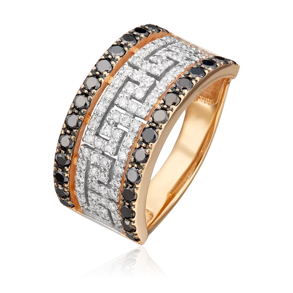 Кольцо из красного золота с бриллиантами 01-5507-00-108-1110-30