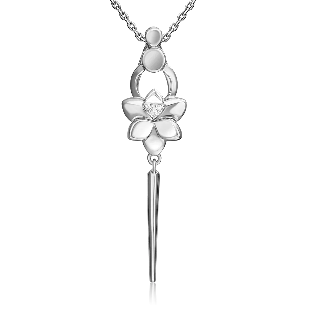 Подвеска из белого золота с бриллиантами 03-3360-00-101-1120