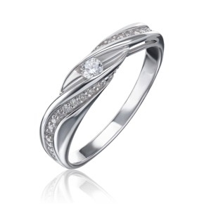 Кольцо из белого золота с бриллиантами 01-1602-00-101-1120-30