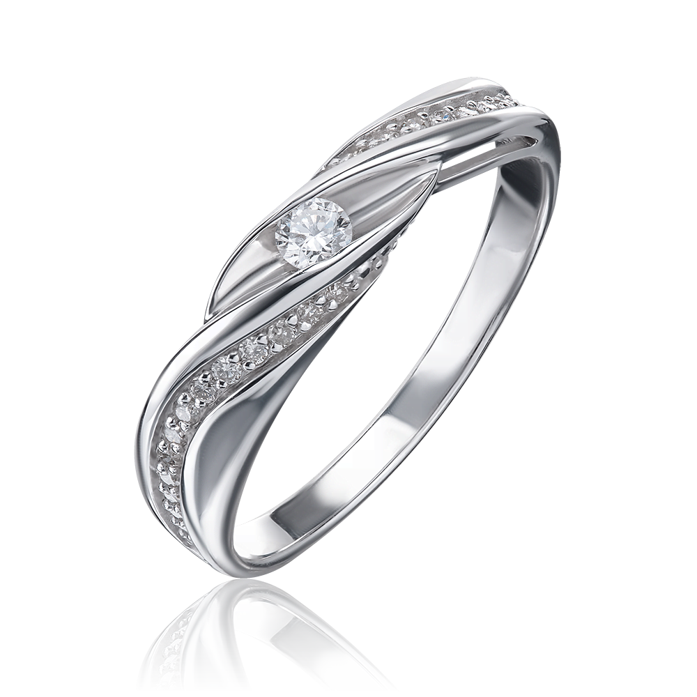 Кольцо из белого золота с бриллиантами 01-1602-00-101-1120-30