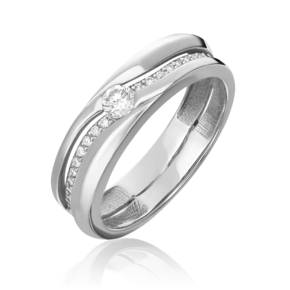 Кольцо из белого золота с бриллиантами 01-1604-00-101-1120-30