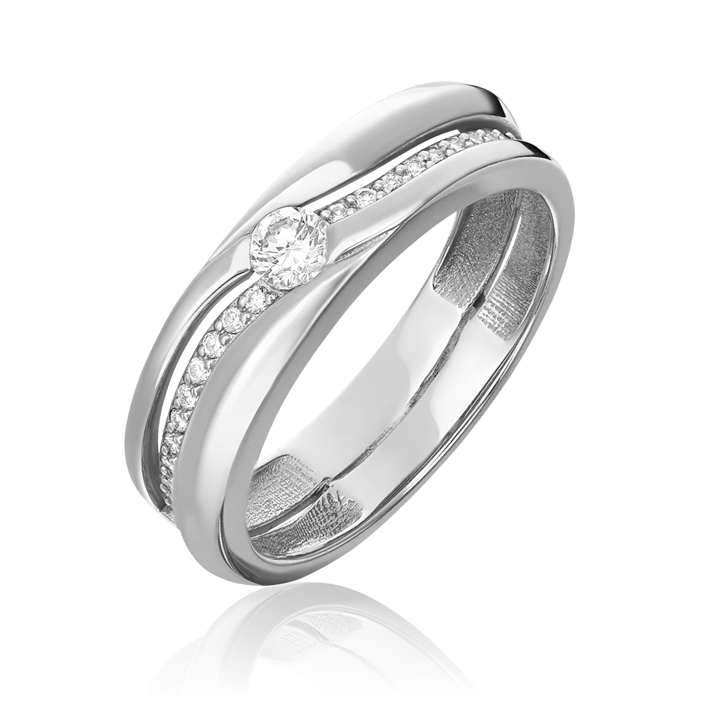 Кольцо из белого золота с бриллиантами 01-1604-00-101-1120-30