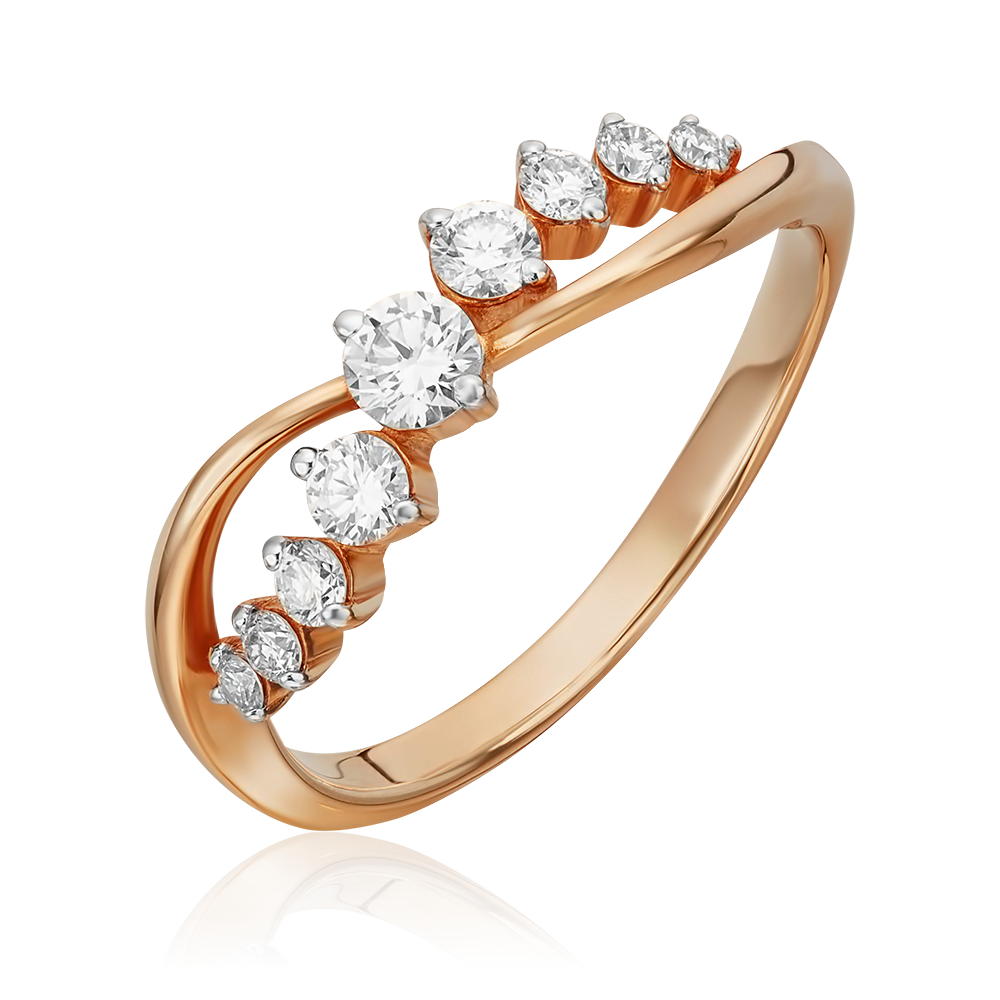 Кольцо из красного золота с бриллиантами 01-5522-00-101-1110-30