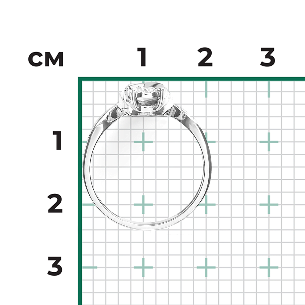 Кольцо из белого золота с бриллиантом 01-5753-00-101-1120