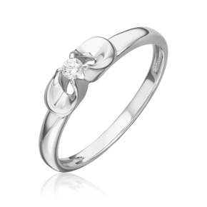 Кольцо из белого золота с бриллиантом 01-5800-00-101-1120