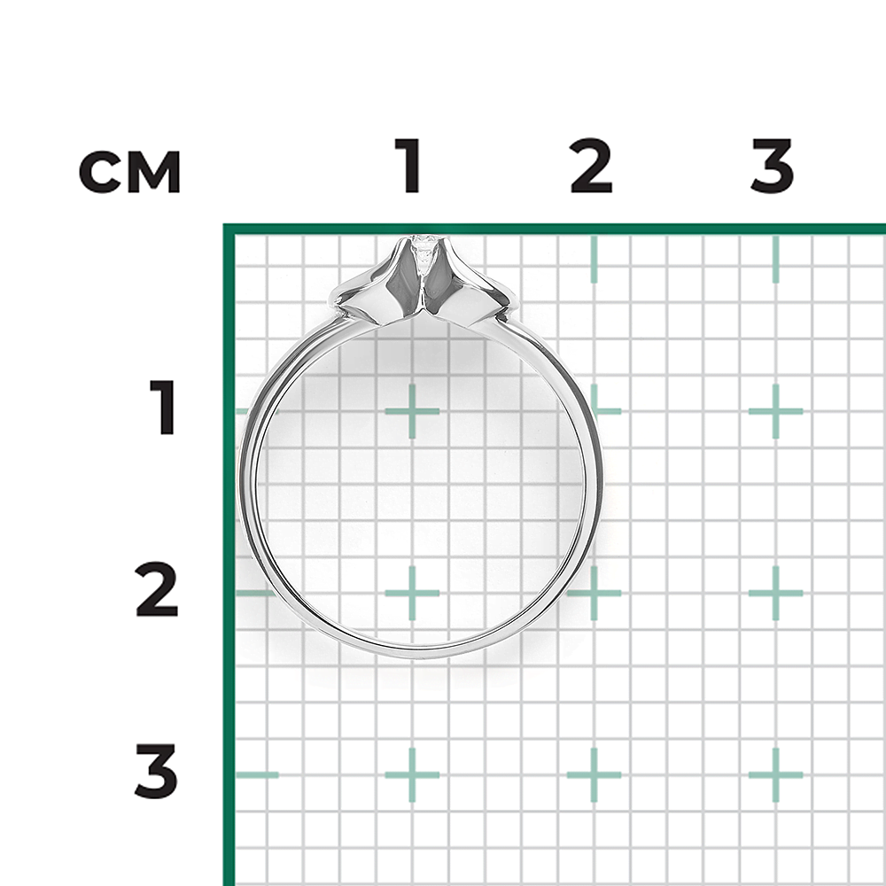 Кольцо из белого золота с бриллиантом 01-5800-00-101-1120