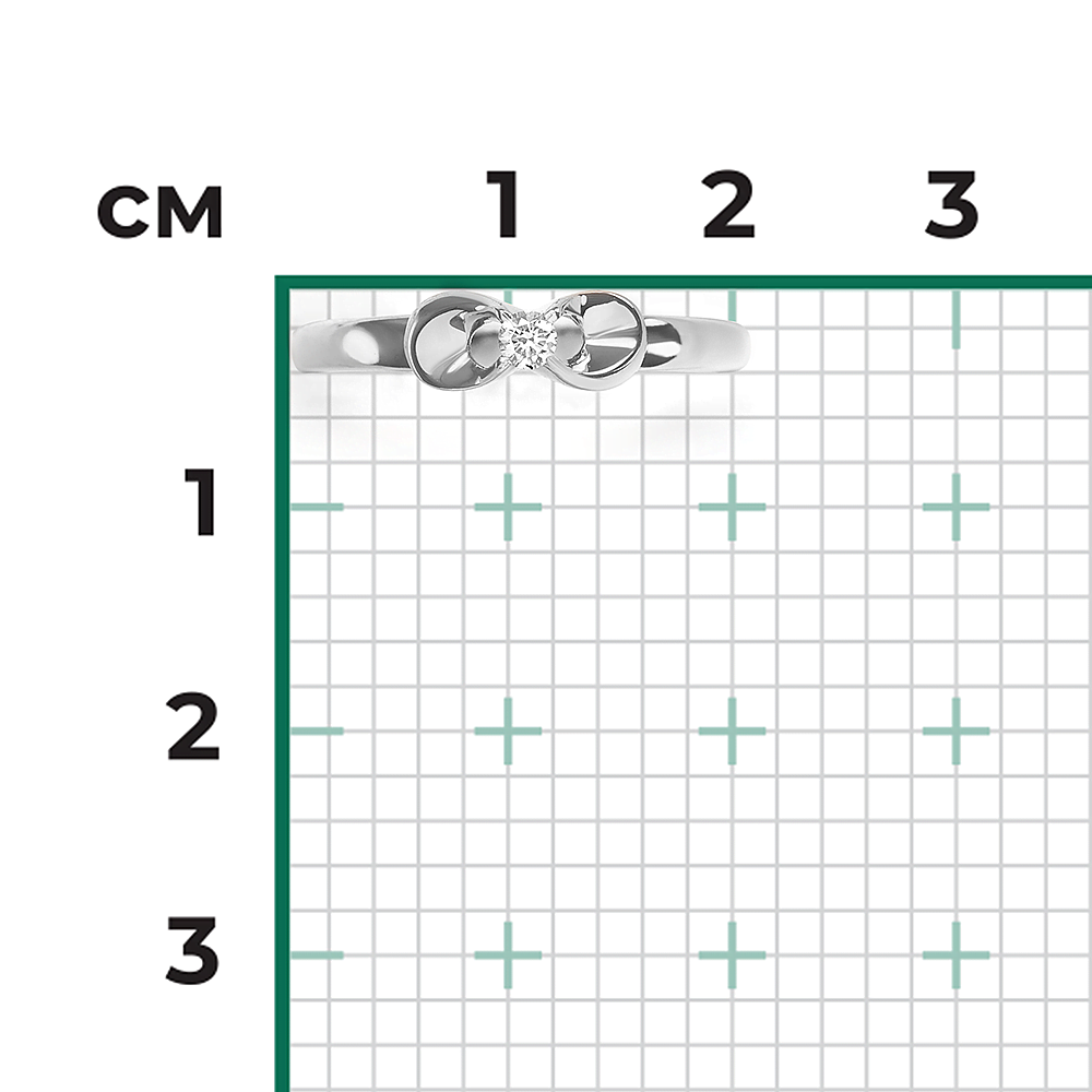 Кольцо из белого золота с бриллиантом 01-5800-00-101-1120