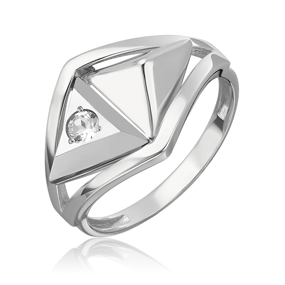 Кольцо из белого золота с натуральным топазом white 01-5622-00-201-1120