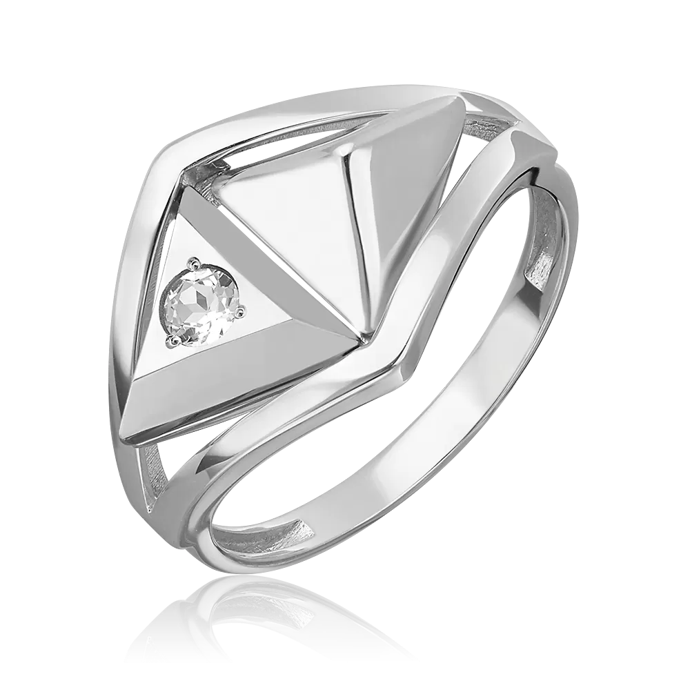 Кольцо из белого золота с натуральным топазом white 01-5622-00-201-1120