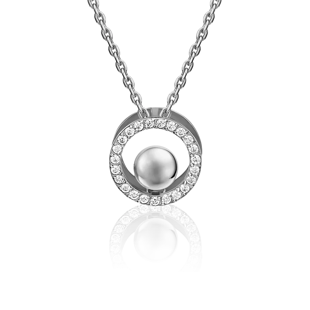 Подвеска из белого золота с фианитами 03-3067-00-401-1120-65