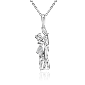 Подвеска «Влюбленные» из серебра с фианитами 03-2433-00-401-0200