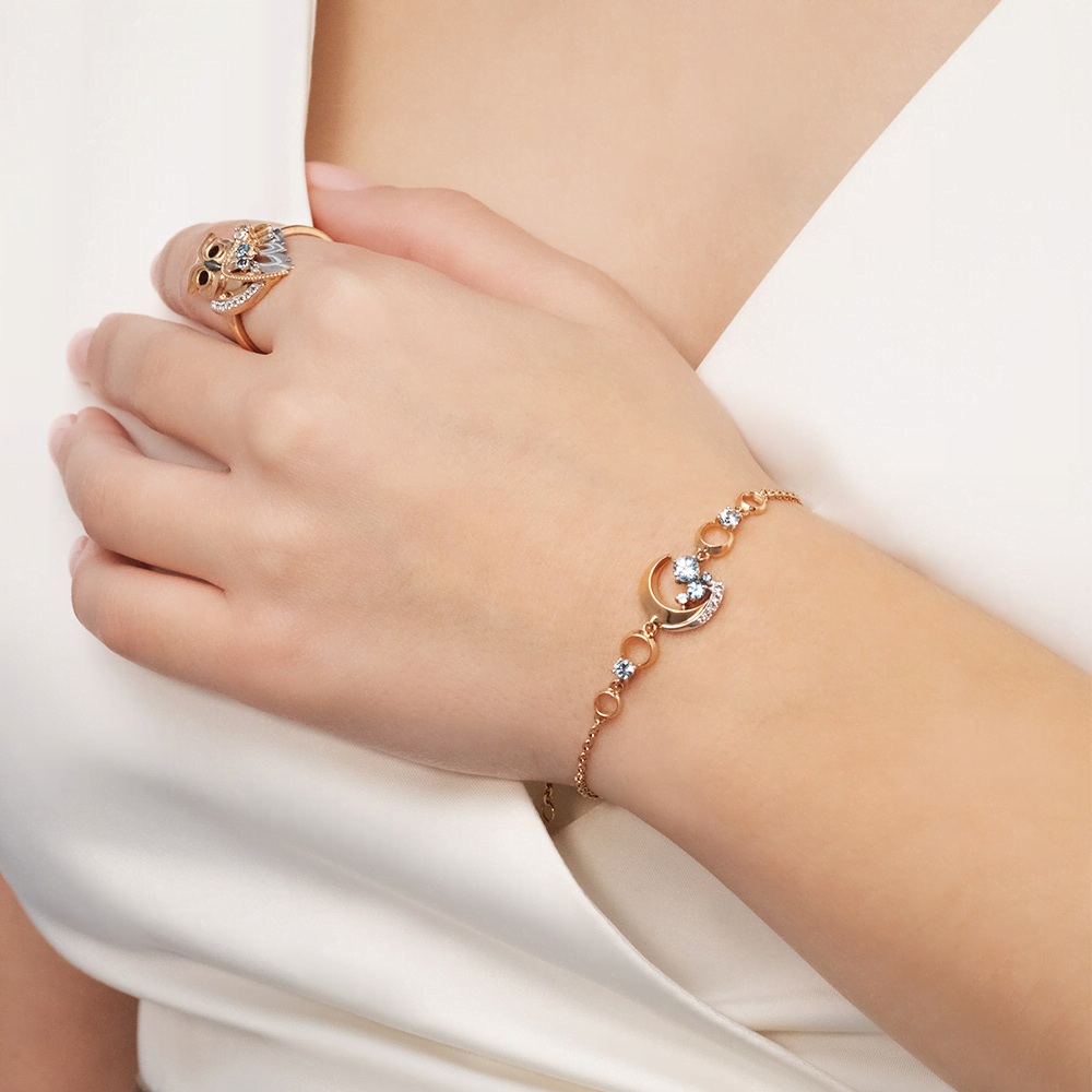 Браслет «Загадочность» из комбинированного золота с топазами и натуральными топазами white 05-0712-00-201-1111