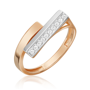 Кольцо из комбинированного золота с фианитами 01-5668-00-401-1111