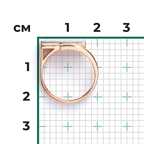 Кольцо из комбинированного золота с фианитами 01-5668-00-401-1111