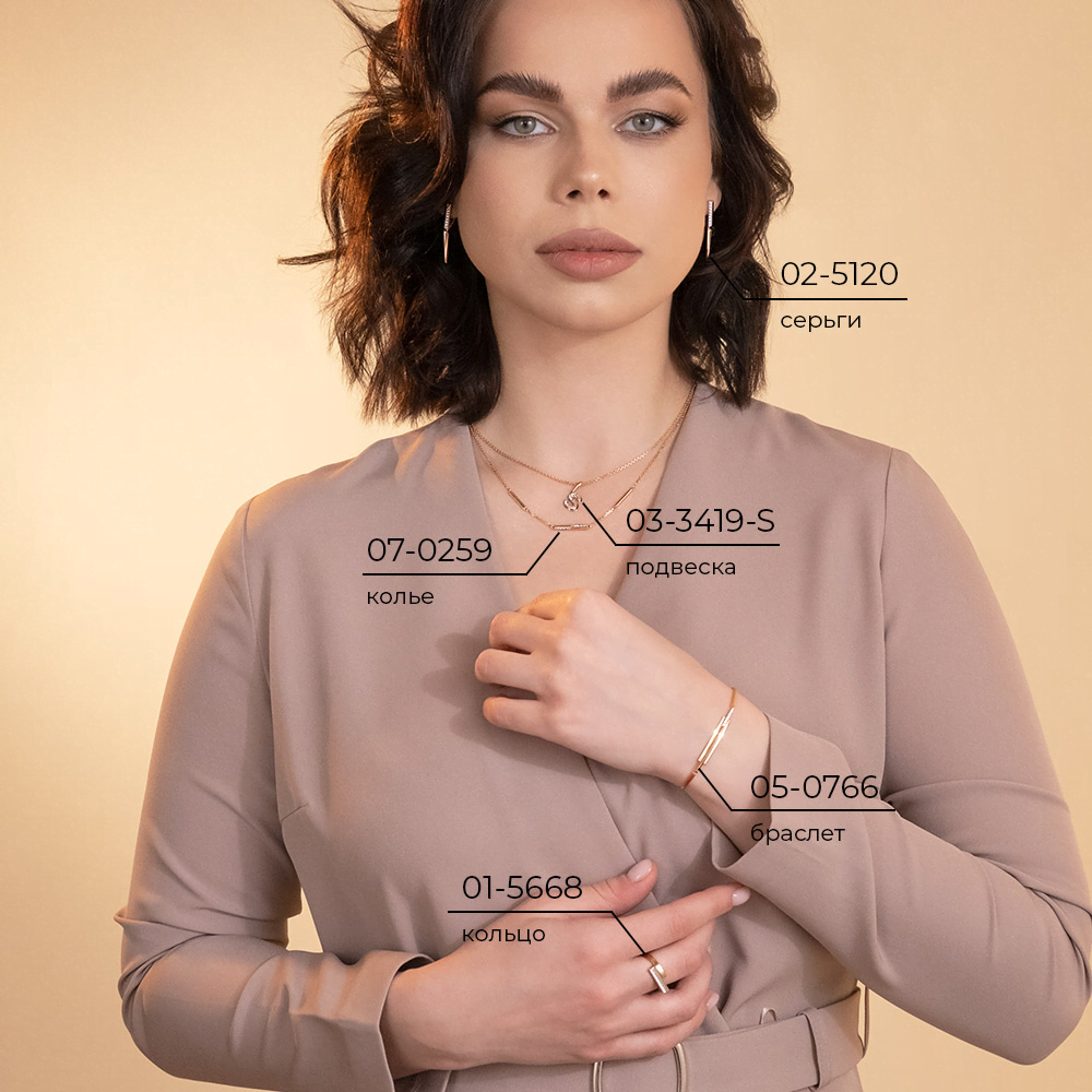 Кольцо из комбинированного золота с фианитами 01-5668-00-401-1111