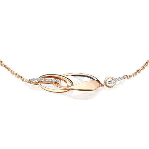 Браслет «Сияние» из комбинированного золота с натуральными топазами white 05-0698-00-201-1111