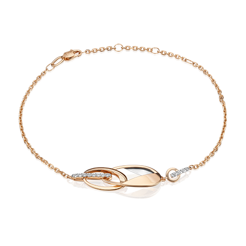 Браслет «Сияние» из комбинированного золота с натуральными топазами white 05-0698-00-201-1111