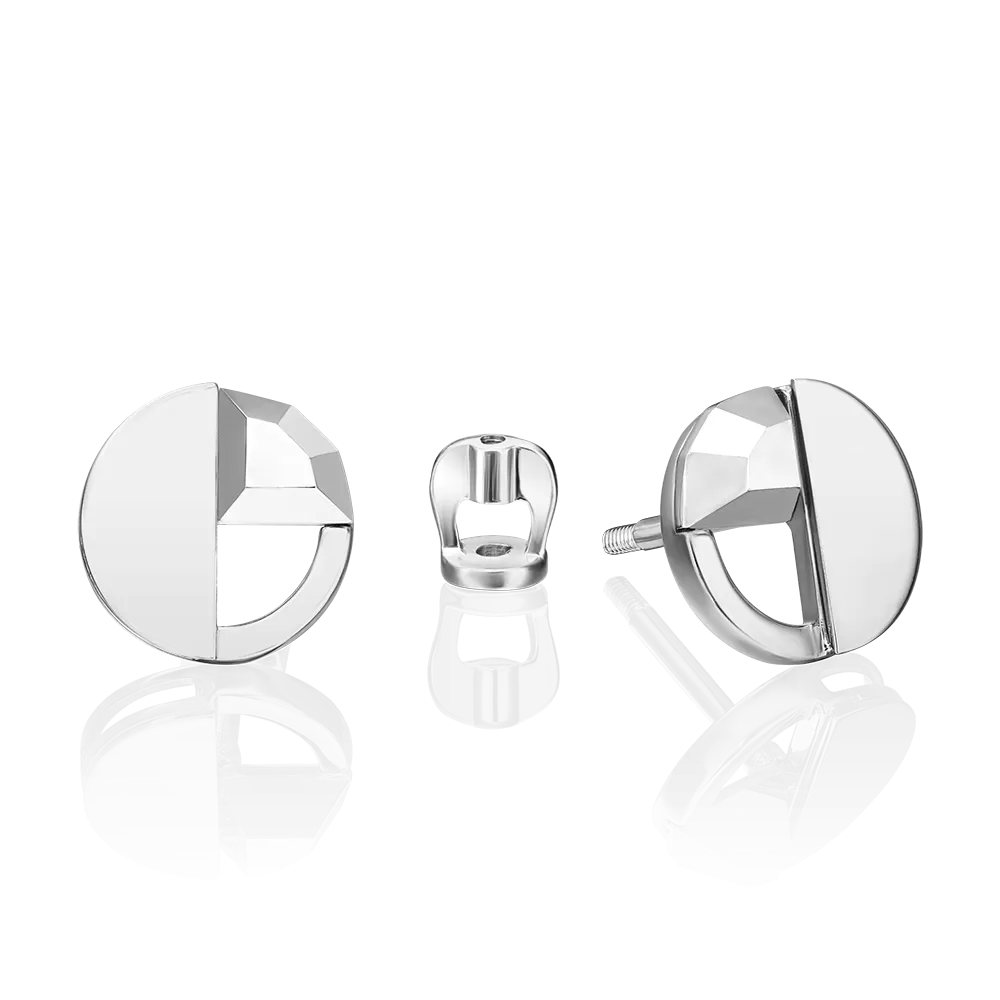 Серьги-пусеты из белого золота 02-5054-00-000-1120