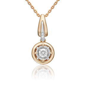 Подвеска из комбинированного золота с бриллиантами 03-3465-00-101-1111