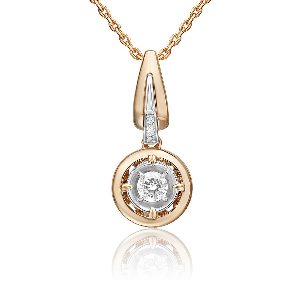 Подвеска из комбинированного золота с бриллиантами 03-3465-00-101-1111