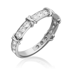 Кольцо из белого золота с фианитами 01-5373-00-401-1120