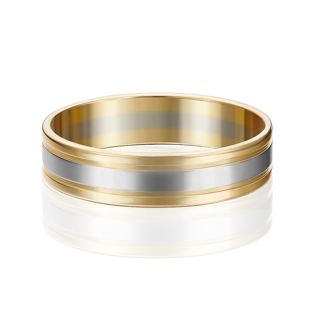 Обручальное кольцо из комбинированного золота 01-3490-00-000-1121-39