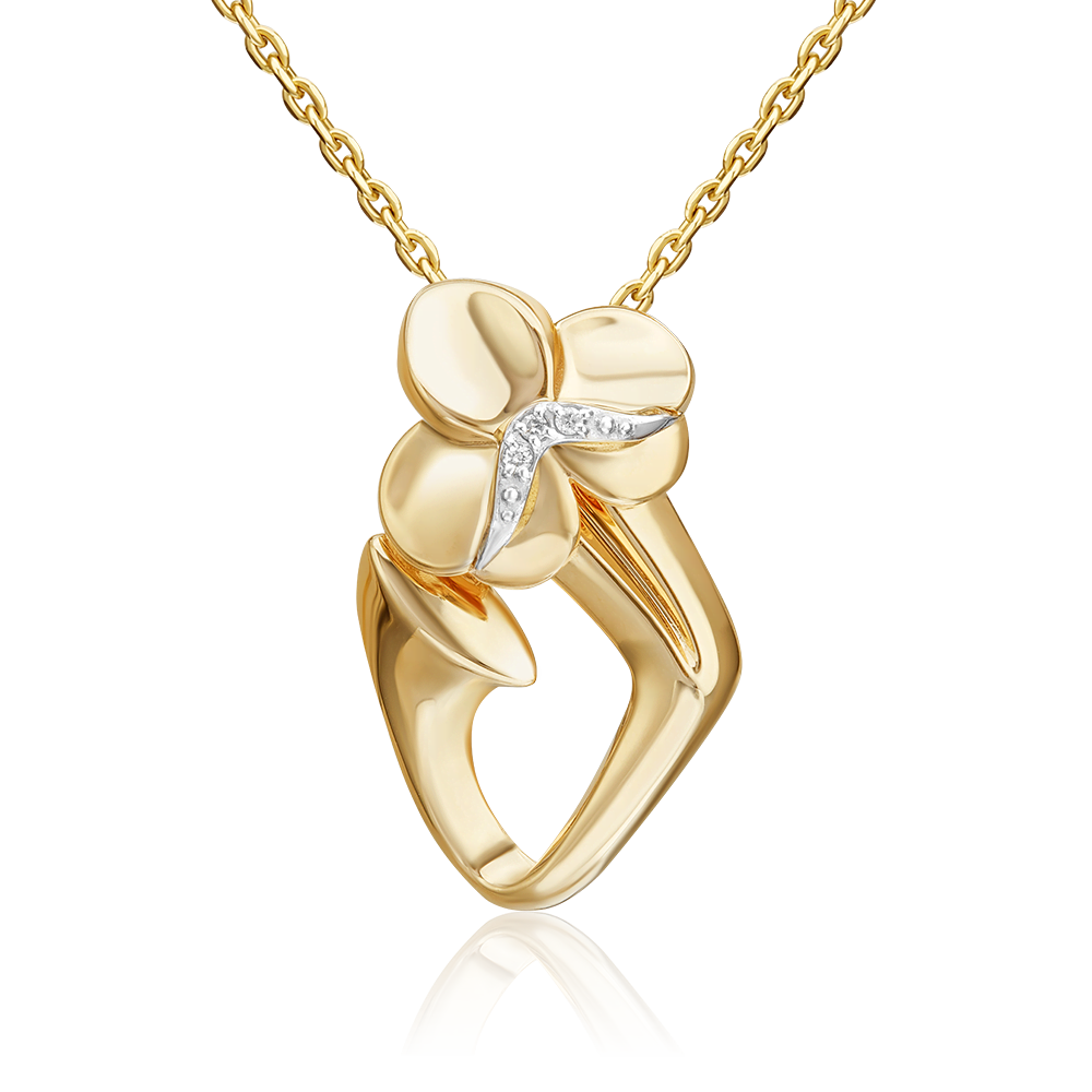 Подвеска из комбинированного золота с бриллиантами 03-3361-00-101-1121