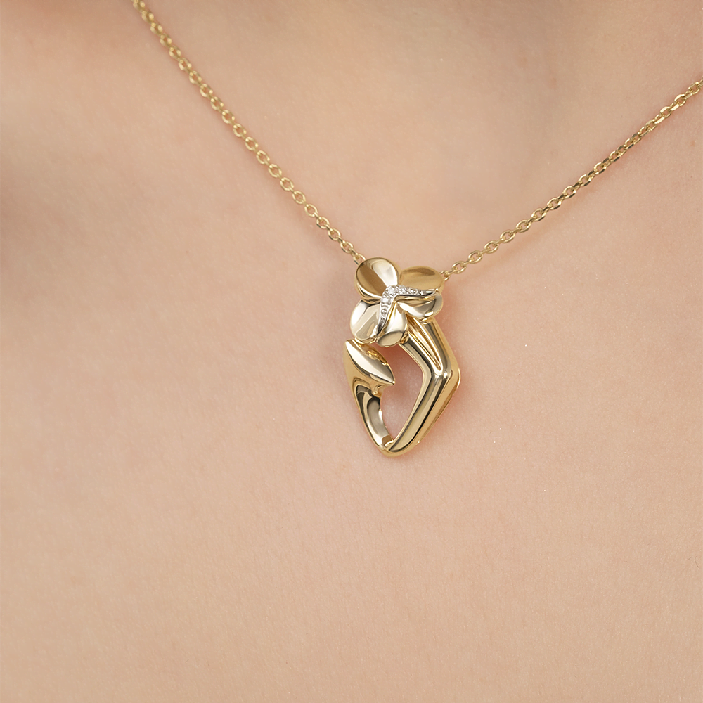 Подвеска из комбинированного золота с бриллиантами 03-3361-00-101-1121