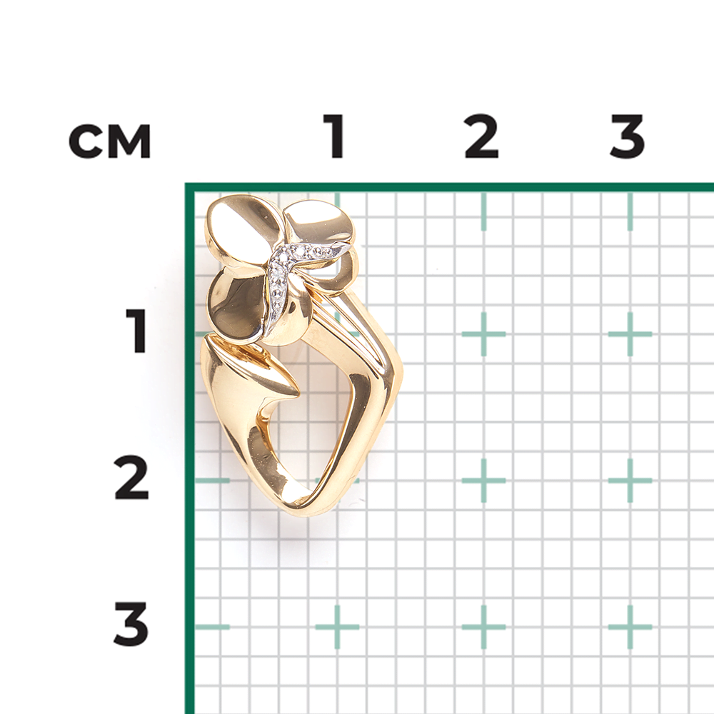 Подвеска из комбинированного золота с бриллиантами 03-3361-00-101-1121