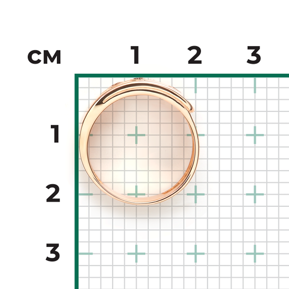 Кольцо из красного золота с бриллиантами 01-5905-00-101-1110