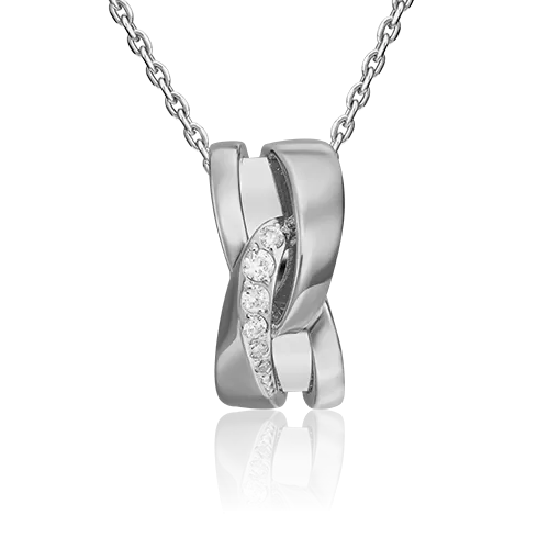 Подвеска из белого золота с фианитами 03-3139-00-401-1120-03