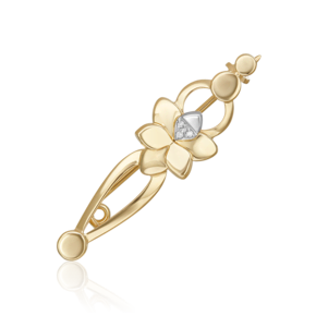 Брошь из комбинированного золота с бриллиантами 04-0270-00-101-1121