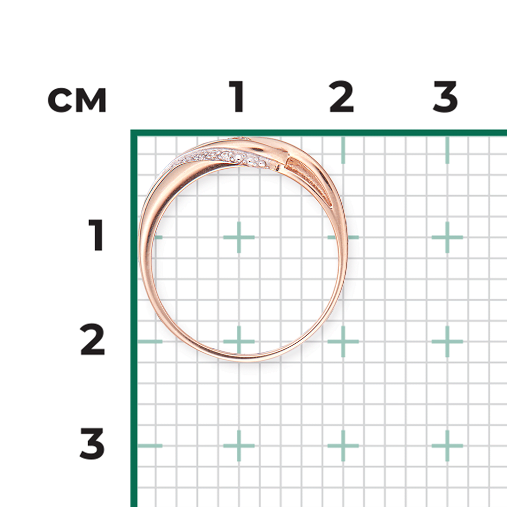 Кольцо из красного золота с бриллиантами 01-1602-00-101-1110-30