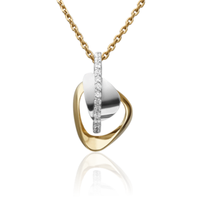 Подвеска из комбинированного золота с фианитами 03-2971-00-401-1121-23