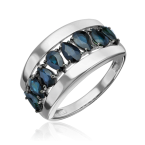 Кольцо из белого золота с сапфирами 01-5870-00-102-1120