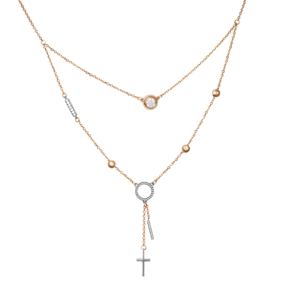 Колье из комбинированного золота с фианитом 07-0212-00-401-1111