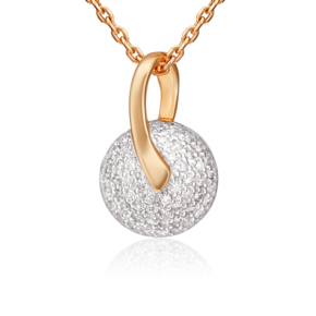 Подвеска из красного золота с бриллиантами 03-0074-00-101-1110-30