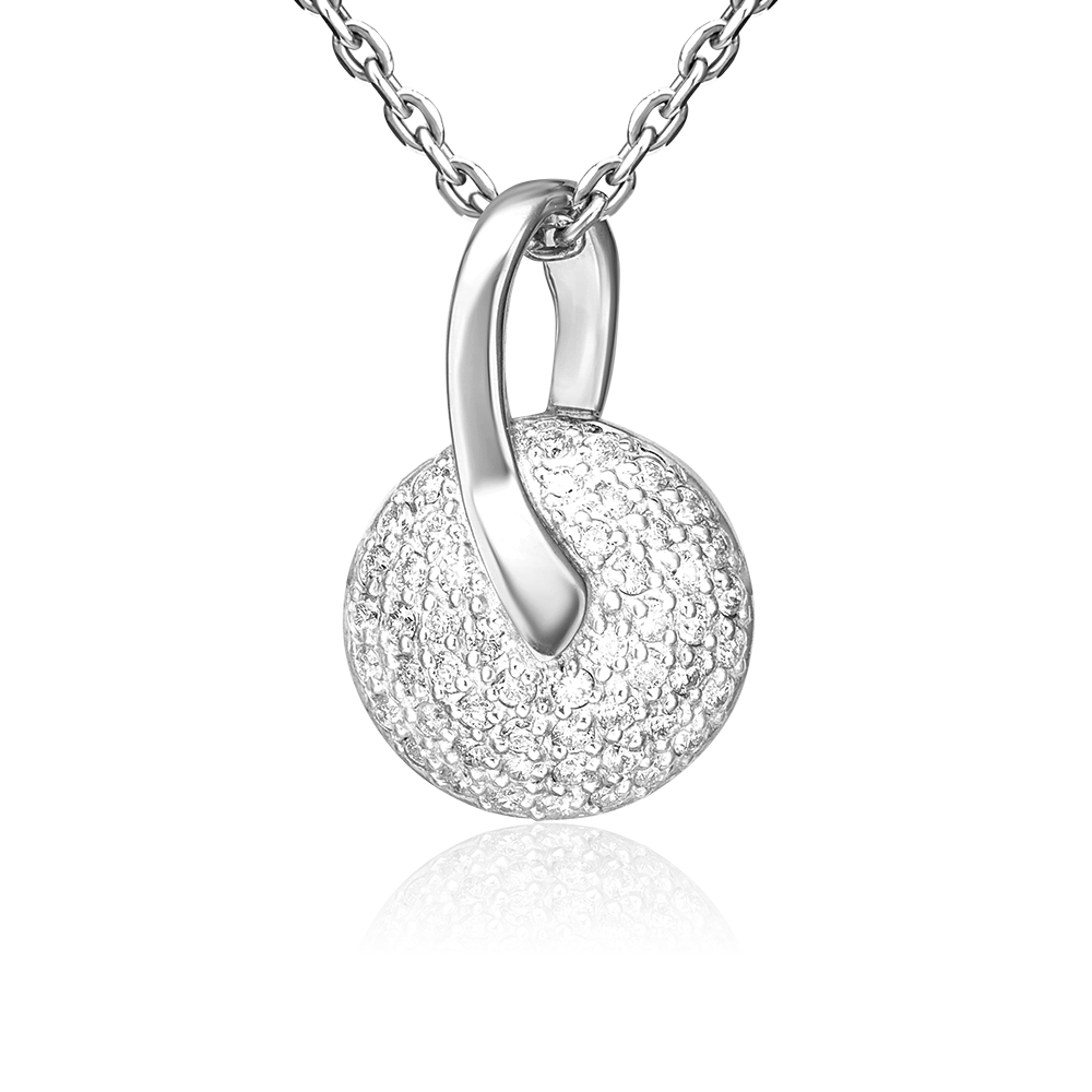 Подвеска из белого золота с бриллиантами 03-0075-00-101-1120-30