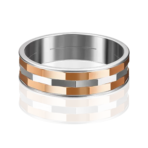 Обручальное кольцо из комбинированного золота 01-4904-01-000-1111-54