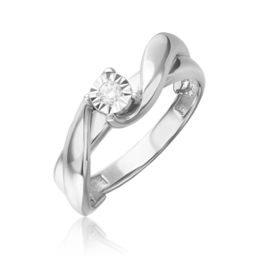 Кольцо из белого золота с бриллиантом 01-5758-00-101-1120