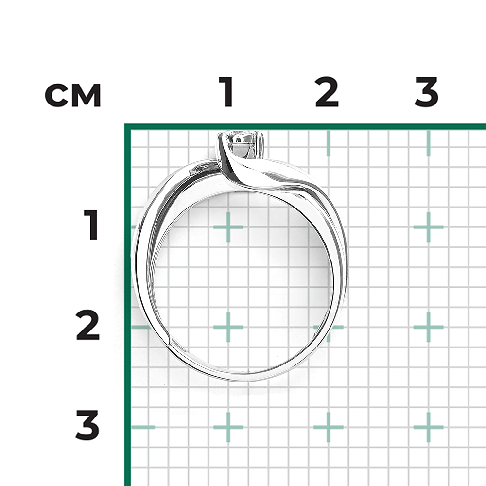 Кольцо из белого золота с бриллиантом 01-5758-00-101-1120