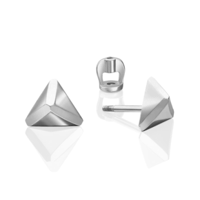 Серьги-пусеты из белого золота 02-4111-00-000-1120-04