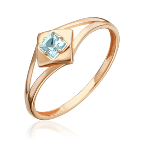 Кольцо из красного золота с топазом 01-5989-00-201-1110