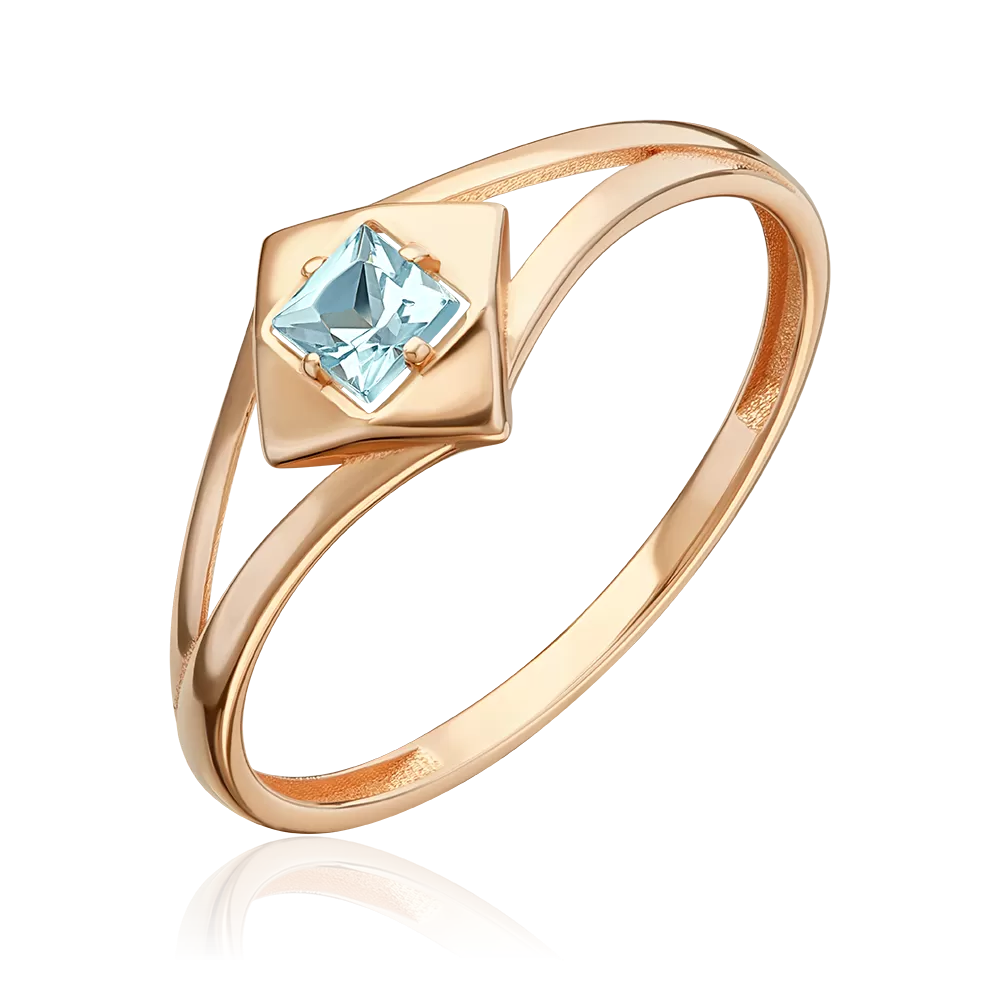 Кольцо из красного золота с топазом 01-5989-00-201-1110