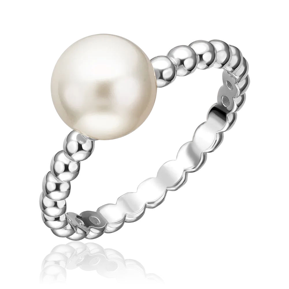 Кольцо из серебра с жемчугом культивированным 01-5963-00-301-0200