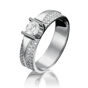 Кольцо из белого золота с фианитами 01-1275-00-502-1120-38