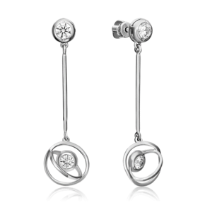 Серьги-пусеты из серебра с фианитами 02-4436-00-401-0200-69