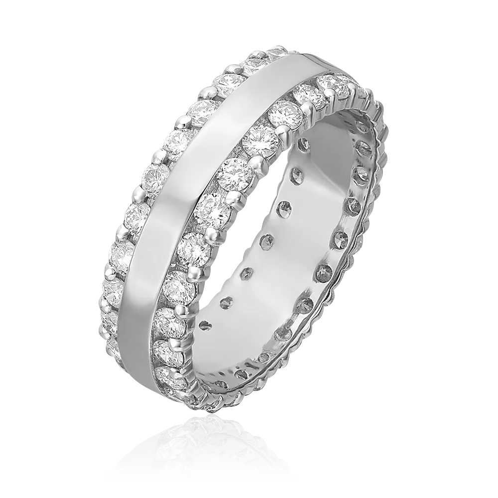 Кольцо из белого золота с бриллиантами 01-5525-00-101-1120-30