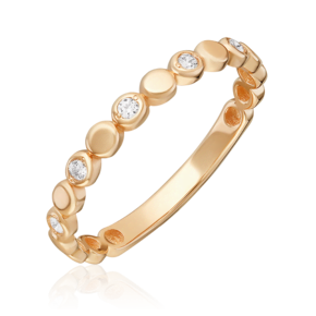 Кольцо из красного золота с фианитами 01-5291-00-401-1110-48